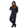 thumbnail image 2 of Pyjama à Pieds en Peluche à Capuchon Bleu Marine pour Adultes et Hommes avec Siège Rabattable, 2 of 2