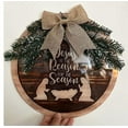 thumbnail image 2 of Nativity Scene Christmas Wreath for Front Door Outdoor Indoor Wall Window Door Hanger, 2 of 7