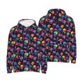 thumbnail image 4 of Zufioo colorful mushroom Skull Design Fleece Comfortable Hoodie for Mens,Sweatshirt for Men,Pullover Hooded Sweatshirt for Men -Small, 4 of 5