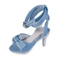 thumbnail image 1 of Zapatos de tacón alto a escala 1/4, zapatos de princesa, atuendos, vestidos elegantes y cómodos. Azul, 1 of 9