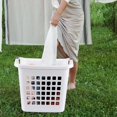thumbnail image 7 of Saedy 4 Pack Large Plastic Laundry Baskets, White Clothes Hamper for Laundry, 7 of 7