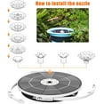 thumbnail image 6 of 3.5W Solar Fountain Pump, Solar Water Pump Floating Fountain with 6 Nozzles and LED Lighting, Solar Aerator Pump with 1500mAh Battery Backup for Bird Bath, Fish Tank, Pond or Garden Decoration, 6 of 9