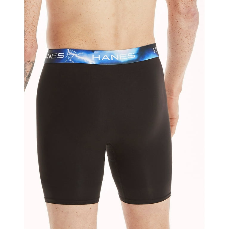 Hanes Sport Men’s Air Mesh Long Leg Boxer Brief Underwear, X-Temp, 4-Pack  Assorted XL