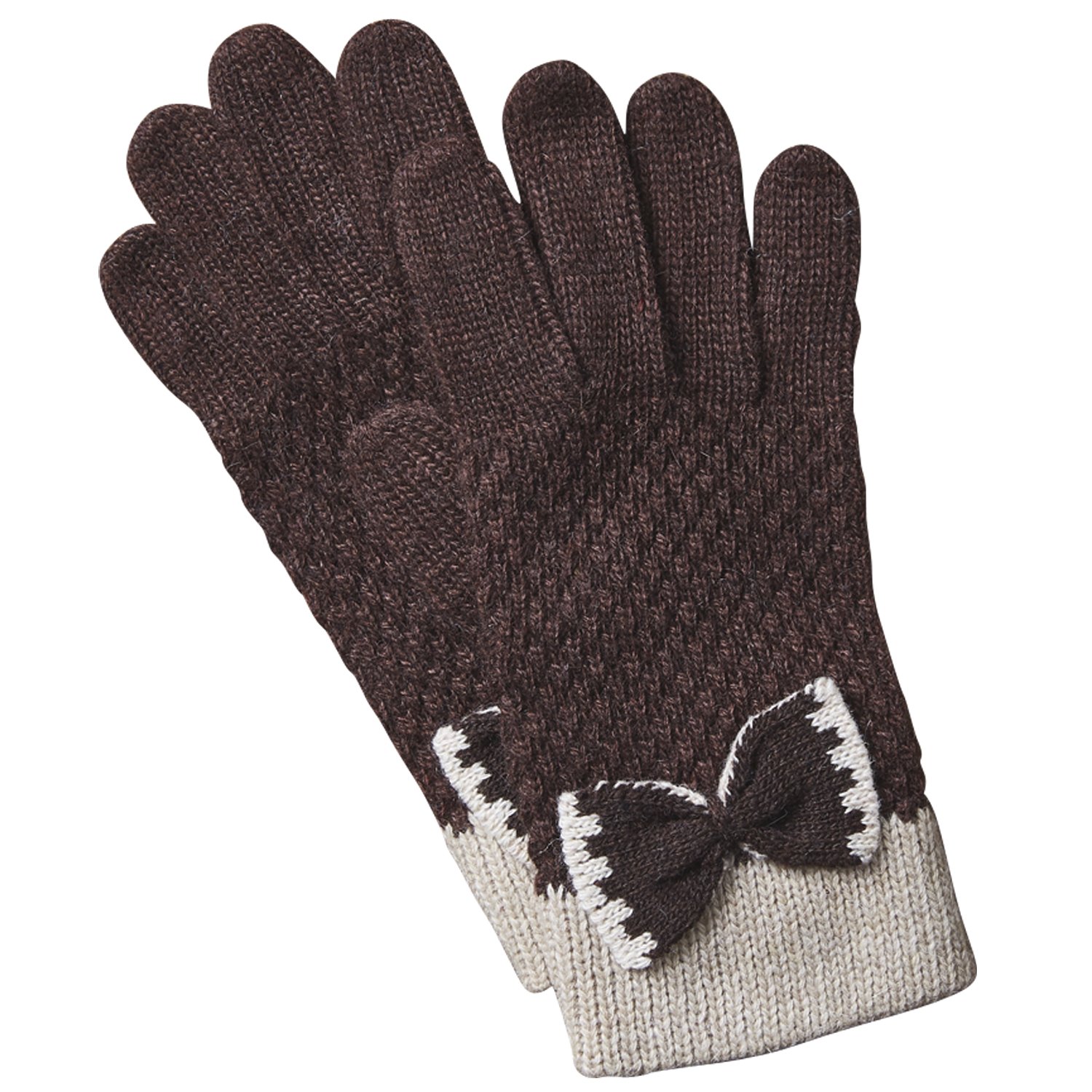 Tickled Pink Winter Bow Gloves, Set of 2 Gloves, One Size Fits Most