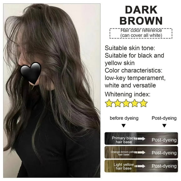 Hair Coloring Cream Hair Plant Tea Color Cover Gray Hair Natural Cover Up 260ml