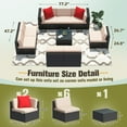 thumbnail image 4 of Homall 9 Pieces Rattan Patio Furniture Conversation Set Outdoor Sectional Sofa for Backyard,Beige, 4 of 8