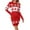 Red, variant on Fiaer Women's Christmas Sweater Dress Oversized Crew Neck Funny Reindeer Floral Printed Plus Size Long Sleeve Long Pullover Slim Fit Tops Red XL