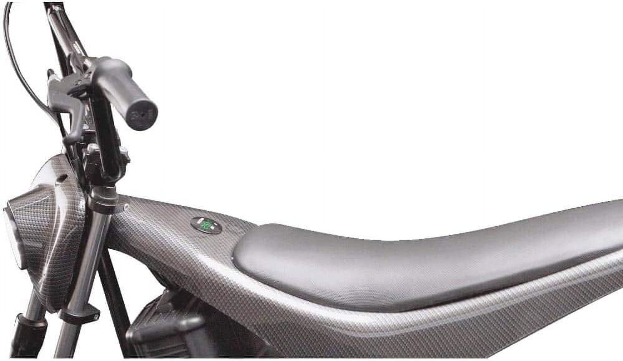 Burromax TT350R, 350w 24v Lithium Ion, 2 Speeds, 17 mph, up to 180lb Rider, Electric Mini Bike (Green Skull)