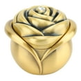 thumbnail image 2 of MAVIS LAVEN Rose Shape Vintage Jewelry Box, Luxurious Metal Small Jewelry Organizer Storage Case with Gemstone Stone, Exquisite Gift Box for Various, 2 of 7
