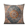 thumbnail image 2 of Boho Orange Pattern Linen Ethnic Design Farmhouse Throw Pillow Covers 18 X 18 Inch, Set Of 4, Linen Study Sofa Cushion Cover Indoor Living Room Home Decor, 2 of 7