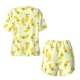 thumbnail image 5 of Picia Bananas Pajamas Sets for Women Soft Short-Sleeved Pjs with Lounge Shorts Two Piece Sleepwear-3X-Large, 5 of 9