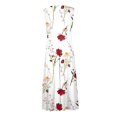 thumbnail image 5 of Robes d'Été pour Femmes, Jolies Robes Décontractées à Fleurs à Col en V Sans Manches, Robes Maxi, Robes Fluides pour Femmes, 5 of 5