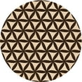 thumbnail image 1 of Ahgly Company Machine Washable Indoor Round Transitional Black Brown Area Rugs, 8' Round, 1 of 7