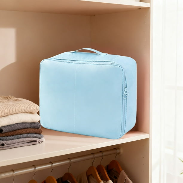 Bolsa de almacenamiento de ropa de viaje, bolsa de almacenamiento de ropa interior, bolsa organizadora de equipaje de viaje portátil con cremallera