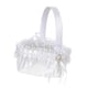 thumbnail image 5 of Cesta de flores para niña, cesta de encaje para , cesta de almacenamiento para fiestas, cestas de flores, cesta de cintas de satén blanco, 5 of 9