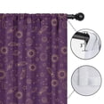 thumbnail image 4 of Blackout Kids Curtains,Purple Sun Planet Rocket Star Pattern Childrens Insulated Curtains Set Of 2,Bedroom Essentials,Toddler Room Decor 52"x84", 4 of 5
