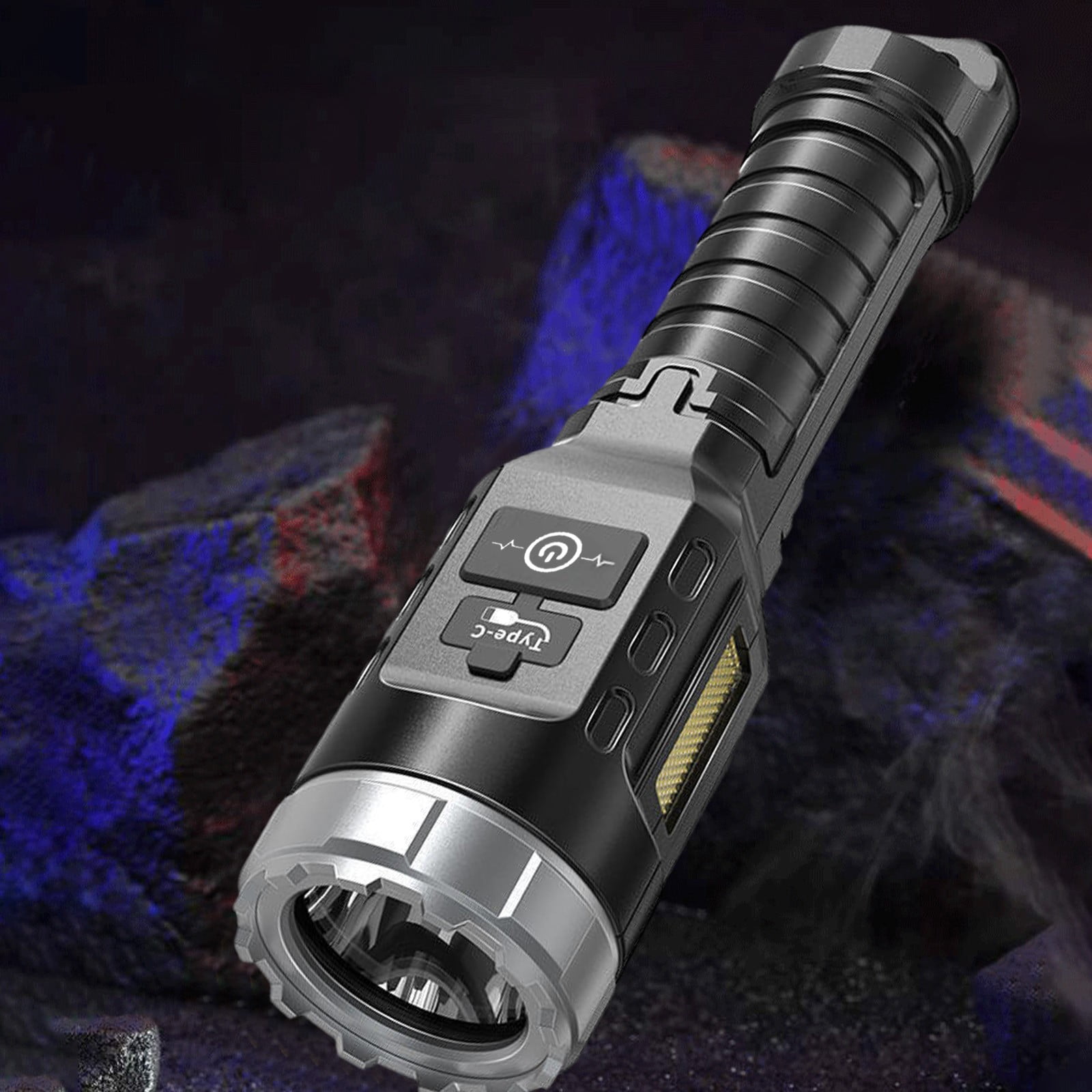 Clearance! Antqov Led Flashlight, Rechargeable Flashlights High Lumens, Flash Light with COB Light Bright Flashlight for Outdoor Home, Hiking, Camping, Travel Supplies