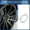 thumbnail image 2 of Unique Bargains Hub Centric Rings, 106mm OD 78.1mm ID Car Wheel Hubrings Aluminum Alloy Silver Tone, 4pcs, 2 of 7