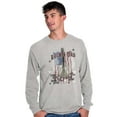 thumbnail image 3 of Fathers Day Rockin Dad Guitar USA Men's Big & Tall Long Sleeve Graphic Tee Brisco Brands 3X, 3 of 5