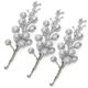 thumbnail image 1 of Mini Fruta Artificial Berry Flower Plástico Perla Estambre Cereza Boda Festival, Plata Feliz Sencillez, 1 of 5