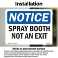 thumbnail image 3 of Spray Booth Not An Exit OSHA Notice Vinyl Decal Label 14 Inch x 10 Inch - 10 Pack, 3 of 6