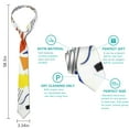 thumbnail image 6 of Starry Night Tie & Polyester Tie Theme: Ocean Beach Scenery Tie, Unique Style for Outdoor Gatherings, 6 of 6