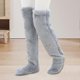 thumbnail image 3 of Over Knee Warm Fuzzy Socks Soft Warm Thigh High Stockings Gift for Birthday Christmas Valentine's Day, 3 of 4