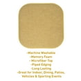 thumbnail image 2 of Alexis Memory Foam No Slip Back 16 x 16 Chair Pad Cushion 2 Pack - Gold, 2 of 6