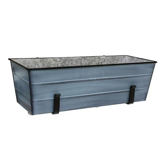 ACHLA Designs C-20NB-RM 24 in. Flower Box with Clamp-on Brackets, Blue - Medium