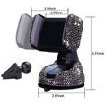 thumbnail image 3 of Bling Soporte para teléfono para automóvil, Soporte universal para teléfono para automóvil con diamantes de imitación de cristal ajustable de 360 ​​​​°, Accesorios para automóvil para parabrisas, tablero y salida de aire (negro) Sincero Electrónica, 3 of 5