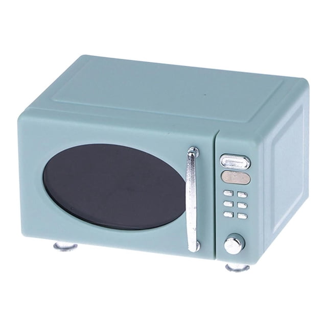 Mini Microondas perfke Juego de Imaginación Dollhouse Horno 1:12 Azul