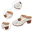 thumbnail image 5 of Women's Closed Toe Heel Sandals On Block Heel Walking Slides Shoes Mules for Women Dressy Summer Casual Hollow Out Comfort Slippers Outdoor Platform Slide Wedge Sandals, 5 of 9