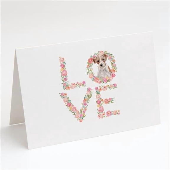 Jack Russell Terrier Love Greeting Cards and Envelopes Pack of 8 7 in x 5 in
