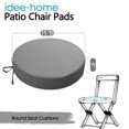 thumbnail image 7 of idee-home Round Outdoor Bistro Chair Cushions Set of 2, 15”x15”x 3” Thick Round Seat Cushions with Ties, Waterproof Round Patio Chair Pads for Outdoor Furniture, 7 of 7