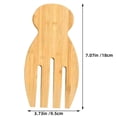 thumbnail image 2 of 2 Pcs Handmade Bamboo Salad Forks,Natural Wood Salad Hands,Natural Salad Claws Set,Kitchen Serving Utensils for Serving & Tossing Salad Pasta Fruit By Scheam, 2 of 7
