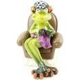 thumbnail image 3 of Novelty Design Grandma Frog Knitting Sweater on Chair /Shelf Display Home Decor. G16666, 3 of 6