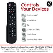 GE 3-Device Universal TV Remote Control in Black, 34927