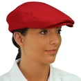 thumbnail image 3 of Flat Newsboy Traditional Golf Cap: 'Par 3' - Mens - Solid - Red - Microfiber, 3 of 4
