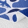 thumbnail image 5 of meiyoeat Blue Camouflage Shark Ocean Wildlife Bed Spread Queen for Boys Girls, Underwater Marine Animal Fishing Queen Coverlet Set, 3-Piece, 5 of 7