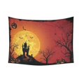 thumbnail image 1 of Tapiz colgante de pared ABPHQTO Castillo de calabaza Luna llena Feliz Halloween 150x200 cm, 1 of 1