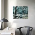 thumbnail image 4 of JRXY Forest Canvas Wall Art for Bedroom Natural Landscape Painting Abstract Nature Night Scenery Print Winter Snow Covered Trees Picture Modern Framed Artwork for Home Living Room Bathroom picture 2, 4 of 6