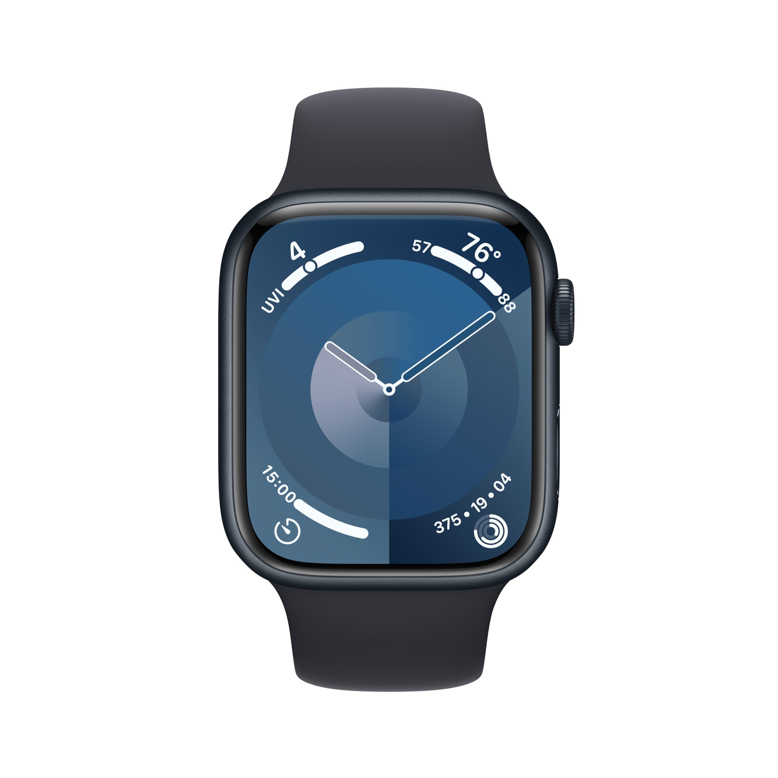 Apple Watch Series 9 [GPS + Cellular 45mm] Smartwatch with Midnight Aluminum Case and Midnight Sport Band - M/L. Fitness Tracker, ECG Apps, Always-On Retina Display, Water Resistant
