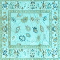 thumbnail image 1 of Ahgly Company Indoor Square Oriental Light Blue Traditional Area Rugs, 6' Square, 1 of 4