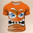 thumbnail image 1 of T-shirt à Col Rond à Manches Courtes pour Homme, Printemps Été, Décontracté, Imprimé Émoticône, Coupe Confortable pour Loisirs Quotidiens, 1 of 3