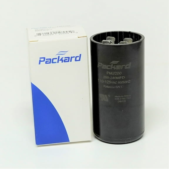 Packard PMJ200 Motor Start Capacitor. 200-240 MFD UF / 110-125 VAC