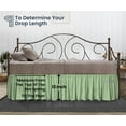 thumbnail image 5 of SGI Bedding Day Bed Skirt | Twin 12" Inch Drop, Ruffled Microfiber Bed Skirt | Fade Resistant, Wrinkle Free, Anti-static, Decorative, Extra Storage Space, Clutter-Free | Moss, 5 of 8