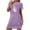 Purple, variant on Women's Oversized Short Nightgown Fashion Chest Print Short Sleeve Nightdress