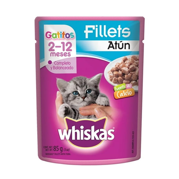 Alimento para Gato Whiskas Gatitos Fillets Atún 85 g