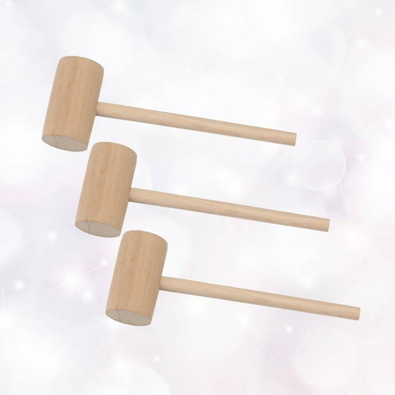 BESTOYARD Small Mallet Hammer Mini Hammers Wood for Enhancing Arm Movement Kids 6Pcs