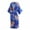 Blue, variant on Babysbule Pajamas for Women Plus Size Women Print Kimono Dressing Gown Bath Robe Lingerie Nightdress